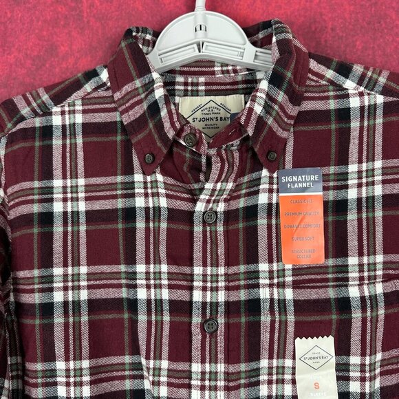 ST. JOHN'S BAY MEN'S CLASSIC FIT COTTON FLANNEL SHIRTPLAID PATTERN, SIZE S SMALL - Picture 6 of 11